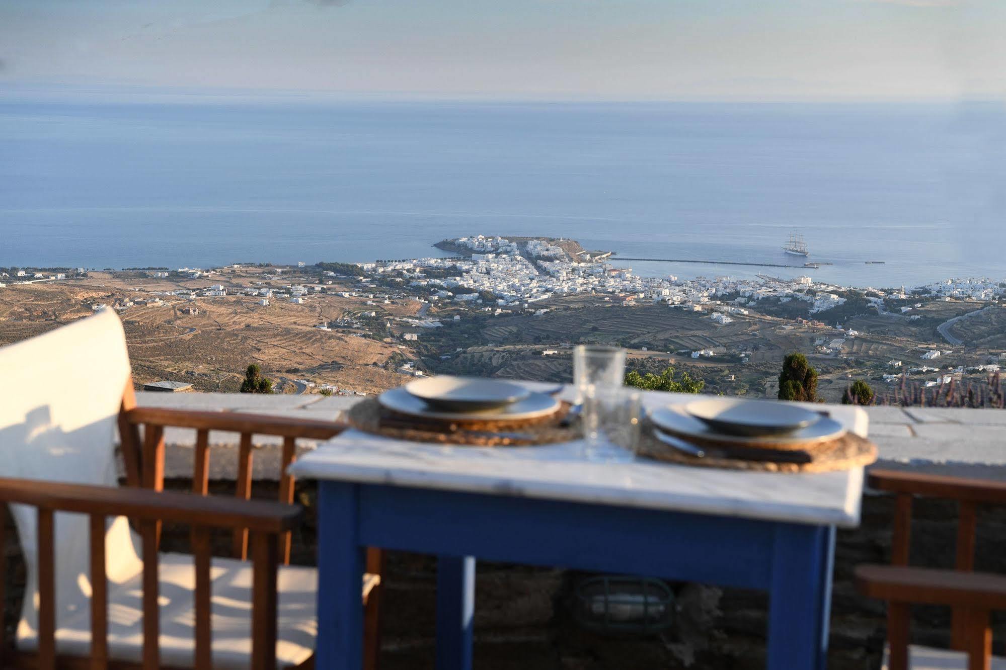 Tinos Sky View Villa Arnados Bagian luar foto